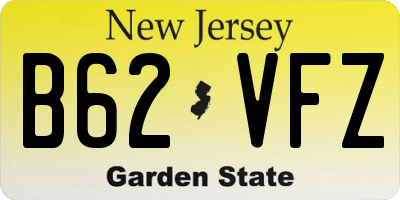 NJ license plate B62VFZ