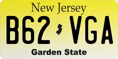 NJ license plate B62VGA