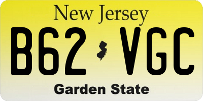 NJ license plate B62VGC