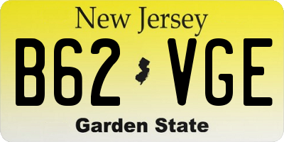 NJ license plate B62VGE