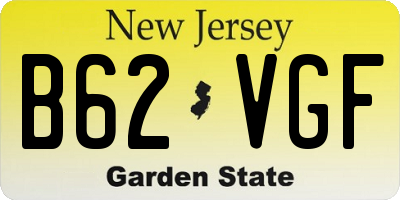 NJ license plate B62VGF