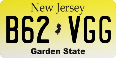 NJ license plate B62VGG