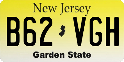 NJ license plate B62VGH