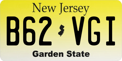 NJ license plate B62VGI