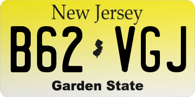 NJ license plate B62VGJ