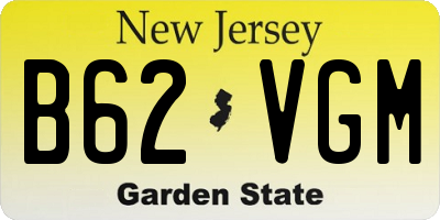 NJ license plate B62VGM
