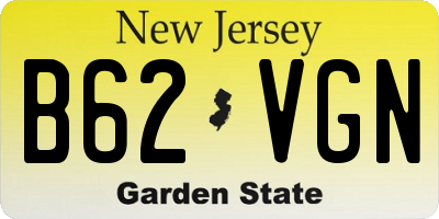 NJ license plate B62VGN