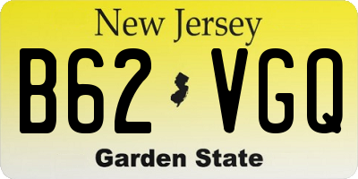 NJ license plate B62VGQ