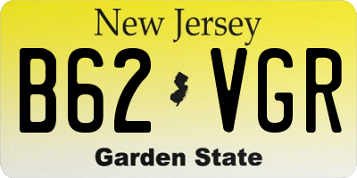 NJ license plate B62VGR