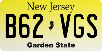 NJ license plate B62VGS