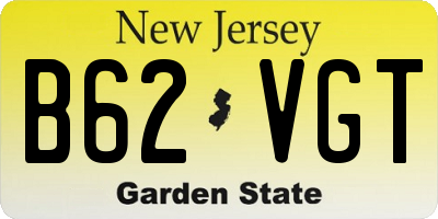 NJ license plate B62VGT