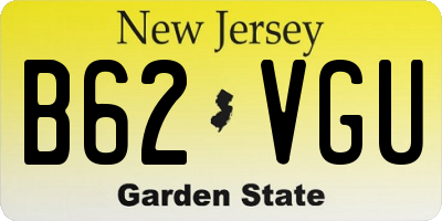 NJ license plate B62VGU