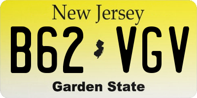 NJ license plate B62VGV
