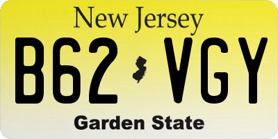 NJ license plate B62VGY