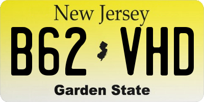 NJ license plate B62VHD