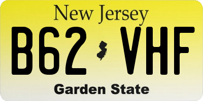 NJ license plate B62VHF