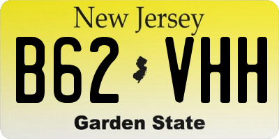 NJ license plate B62VHH