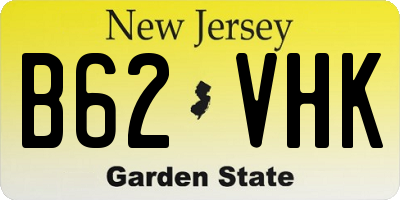 NJ license plate B62VHK