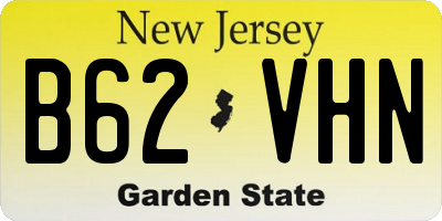 NJ license plate B62VHN