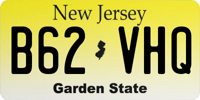 NJ license plate B62VHQ