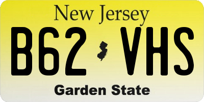 NJ license plate B62VHS
