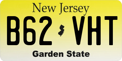 NJ license plate B62VHT