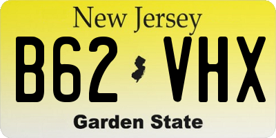 NJ license plate B62VHX