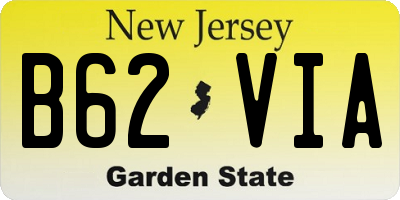 NJ license plate B62VIA