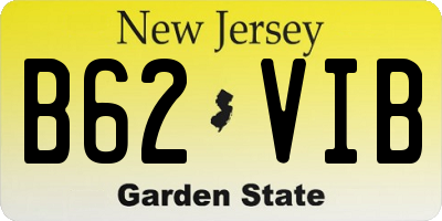 NJ license plate B62VIB