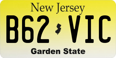 NJ license plate B62VIC