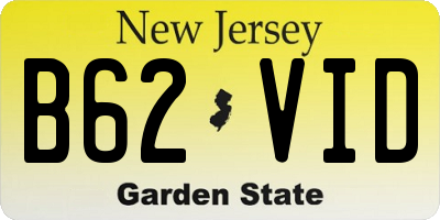 NJ license plate B62VID