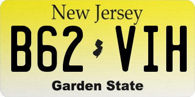 NJ license plate B62VIH