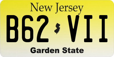 NJ license plate B62VII