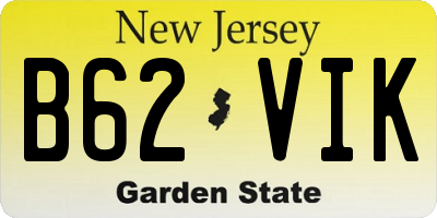 NJ license plate B62VIK