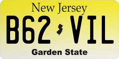 NJ license plate B62VIL