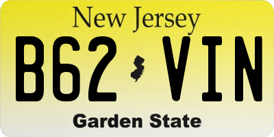 NJ license plate B62VIN