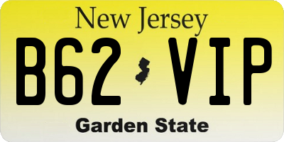NJ license plate B62VIP