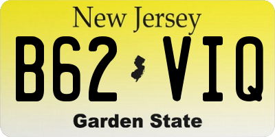 NJ license plate B62VIQ