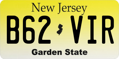 NJ license plate B62VIR