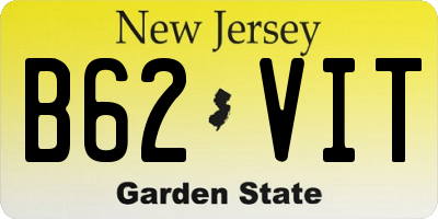 NJ license plate B62VIT