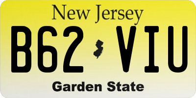 NJ license plate B62VIU