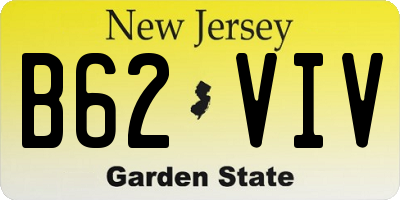 NJ license plate B62VIV