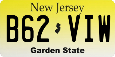 NJ license plate B62VIW