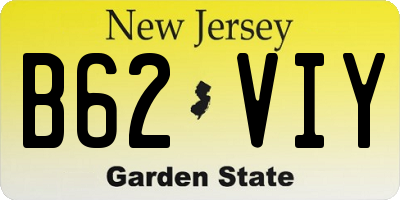 NJ license plate B62VIY