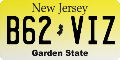 NJ license plate B62VIZ
