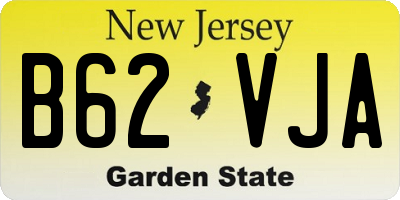 NJ license plate B62VJA