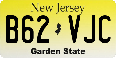 NJ license plate B62VJC