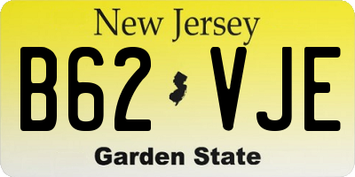 NJ license plate B62VJE