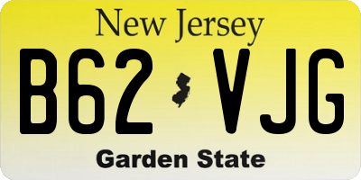 NJ license plate B62VJG