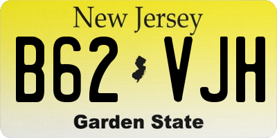 NJ license plate B62VJH
